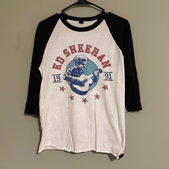 1991 Ed Shereen Band T Raglan Baseball T small - Picture 1 of 8